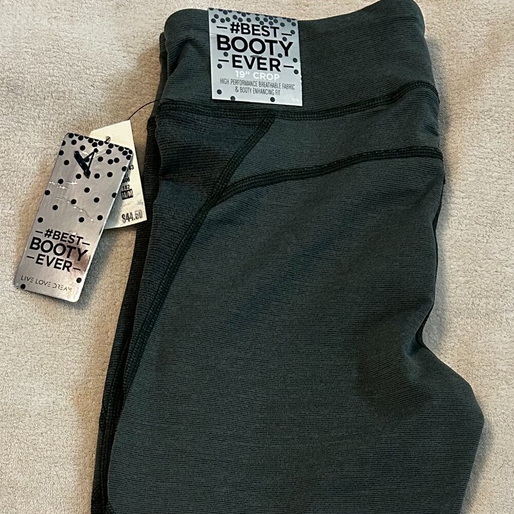Live Love Dream Aeropostale Best Booty Ever 19" Crop Olive Green Pants Size M
